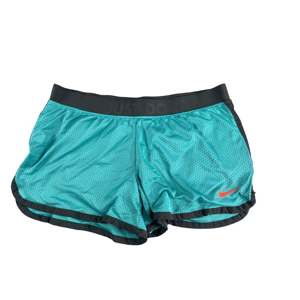 Nike Shorts Womens Medium Blue Activewear Running Hiking Active Vented Dri-Fit